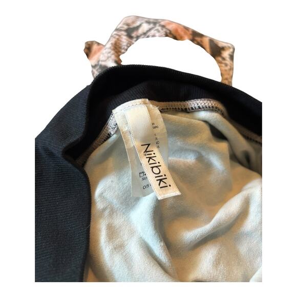 Nikibiki Pink & Gray Patterned Leggings Size OS - Picture 4 of 4